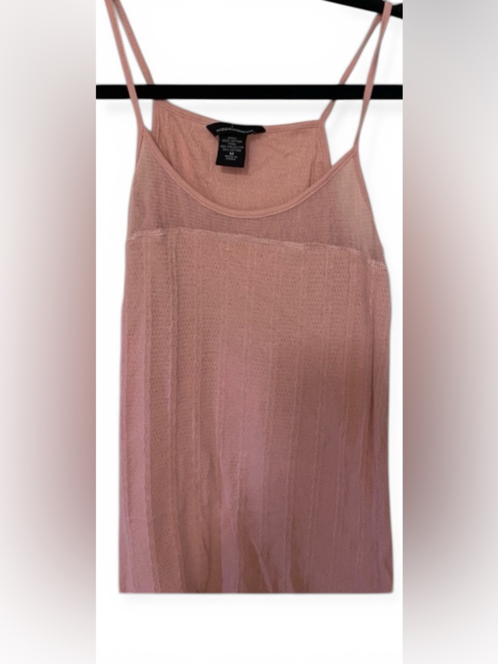Moda International Dusty Rose Sheer Spaghetti Strap Tank